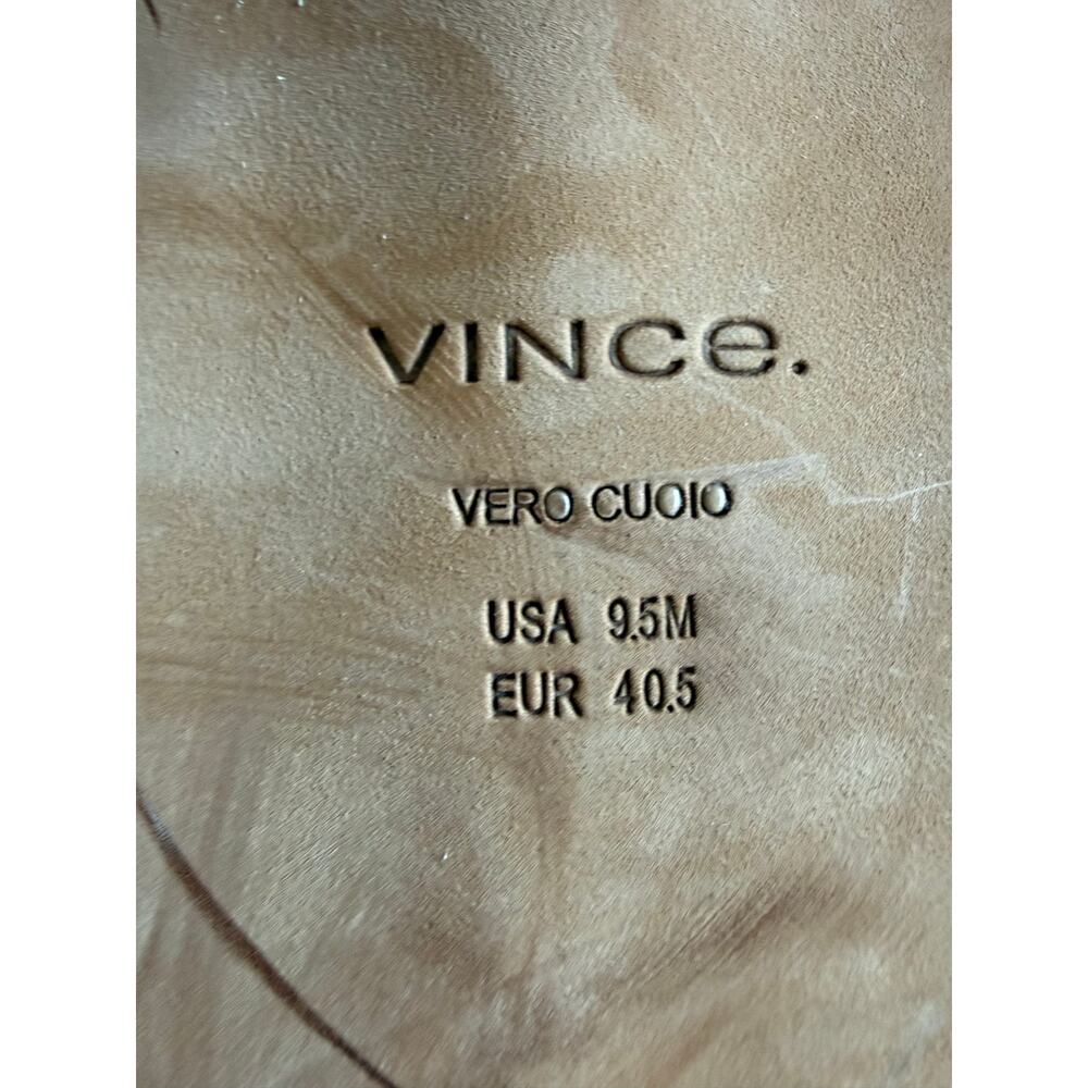 Vince Donna Block Heel Slip on Sandal Size 9.5M Leather - Picture 4 of 4